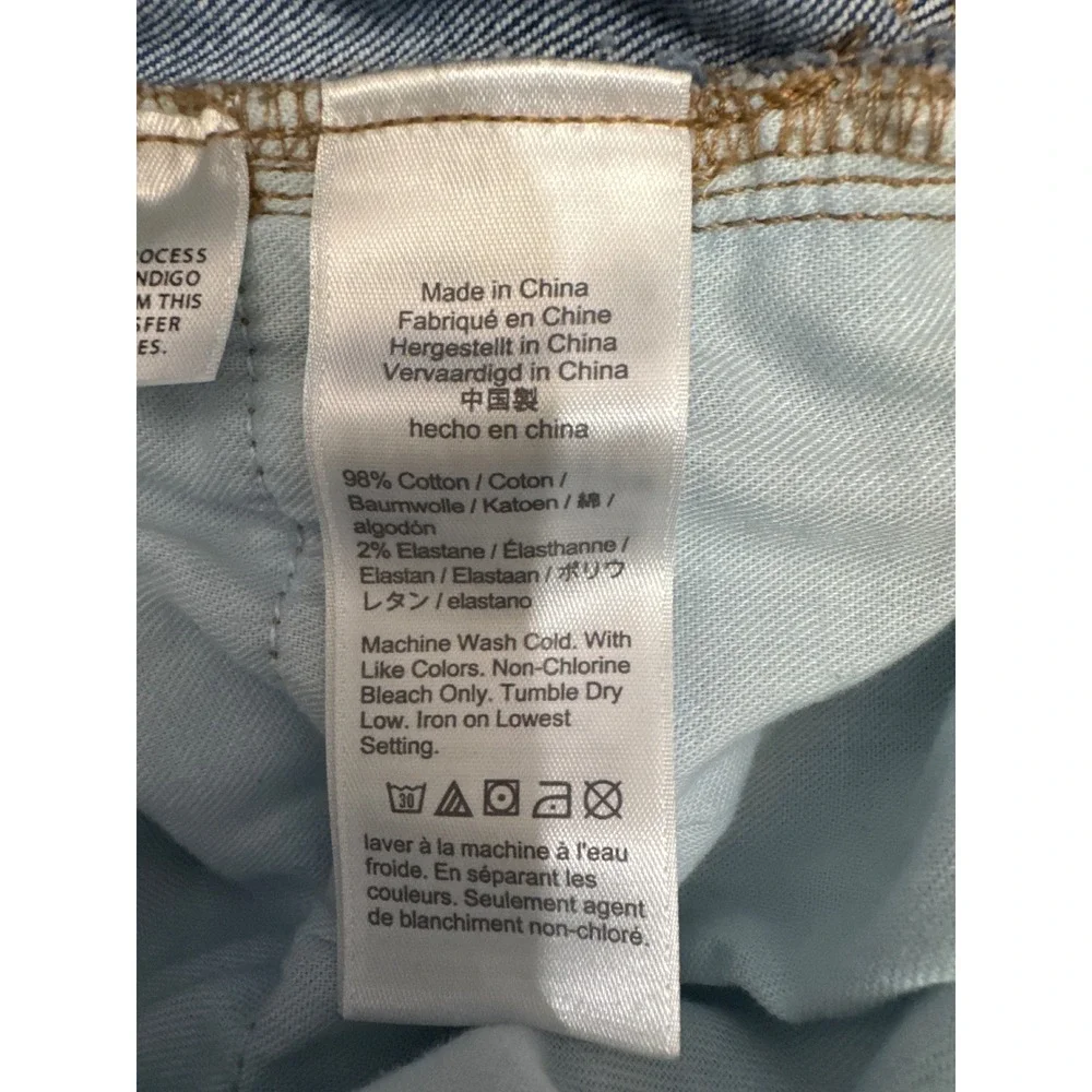 J.Crew Slim Boyfriend Jeans Medium Wash Distressed Raw Hem Size 33 Womens